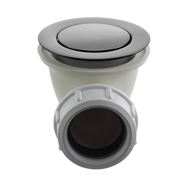 BOTTENVENTIL 22200 FÖR BADKAR POP-UP FUNKTION BLACK CHROME | Beijerbygg Byggmaterial